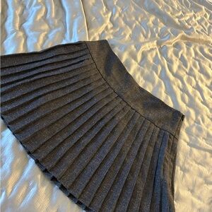 Aqua Charcol Gray Pleated mini Skirt